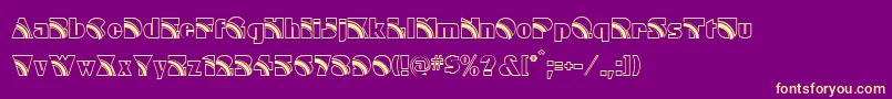 Rainbow Font – Yellow Fonts on Purple Background