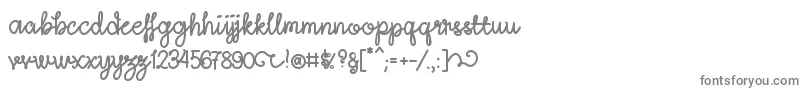 LightheartScriptRegular Font – Gray Fonts on White Background