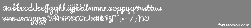 LightheartScriptRegular Font – White Fonts on Gray Background