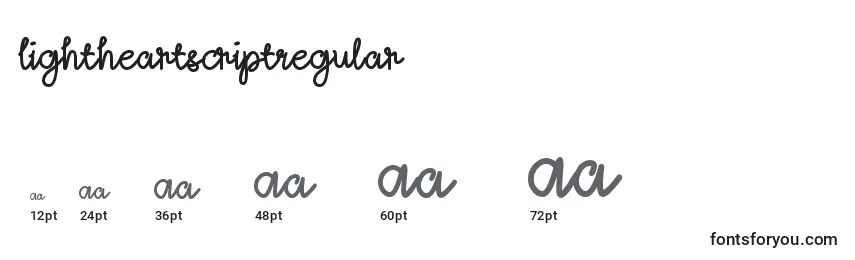 LightheartScriptRegular Font Sizes