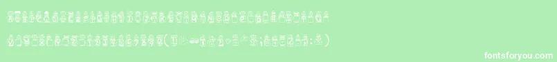 RainiesKids Font – White Fonts on Green Background