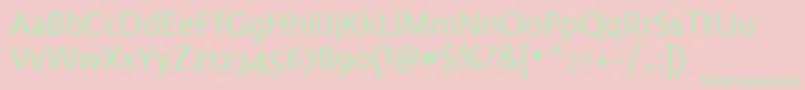ActorRegular Font – Green Fonts on Pink Background