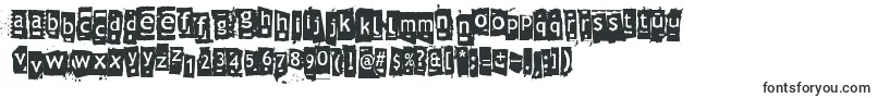 Znort3000-Schriftart – verstümmelte Schriftarten