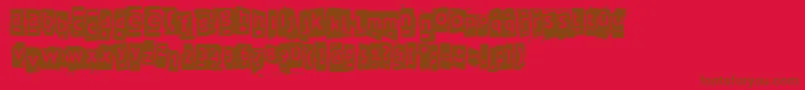 Znort3000 Font – Brown Fonts on Red Background