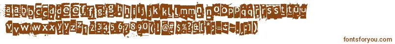 Znort3000-Schriftart – Braune Schriften auf weißem Hintergrund