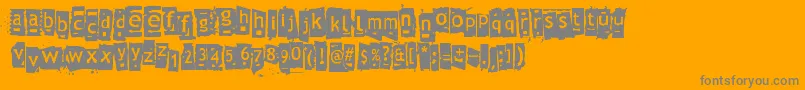 Znort3000 Font – Gray Fonts on Orange Background