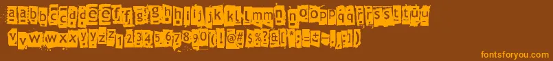 Znort3000 Font – Orange Fonts on Brown Background