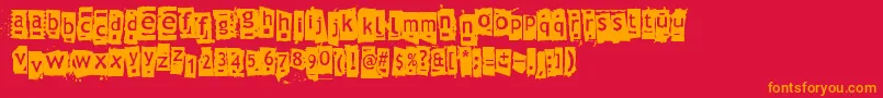 Znort3000 Font – Orange Fonts on Red Background