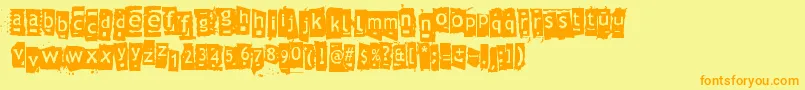 Znort3000 Font – Orange Fonts on Yellow Background