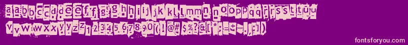 Znort3000 Font – Pink Fonts on Purple Background