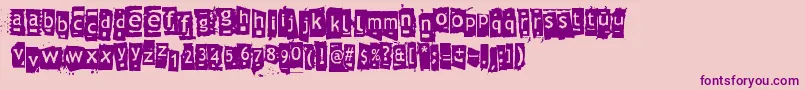 Znort3000 Font – Purple Fonts on Pink Background