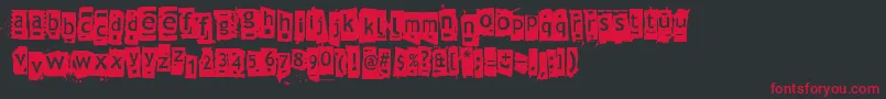 Znort3000 Font – Red Fonts on Black Background
