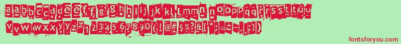 Znort3000 Font – Red Fonts on Green Background