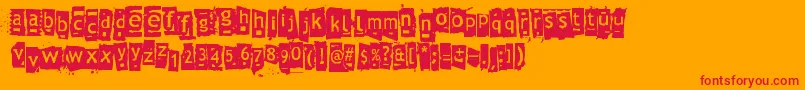 Znort3000 Font – Red Fonts on Orange Background