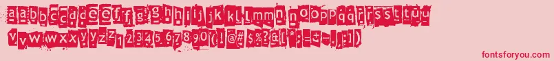 Znort3000 Font – Red Fonts on Pink Background