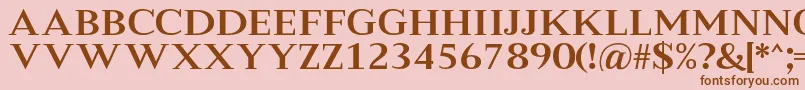 MeryshaRegular Font – Brown Fonts on Pink Background