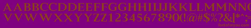 MeryshaRegular Font – Brown Fonts on Purple Background