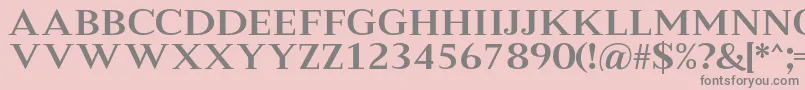 MeryshaRegular Font – Gray Fonts on Pink Background