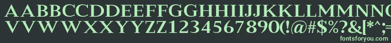 MeryshaRegular Font – Green Fonts on Black Background