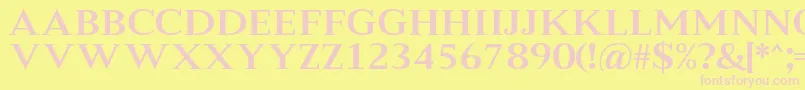 MeryshaRegular Font – Pink Fonts on Yellow Background