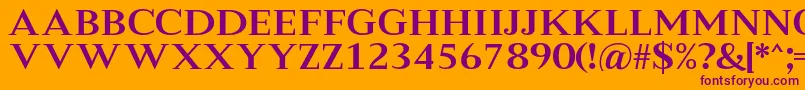 MeryshaRegular Font – Purple Fonts on Orange Background