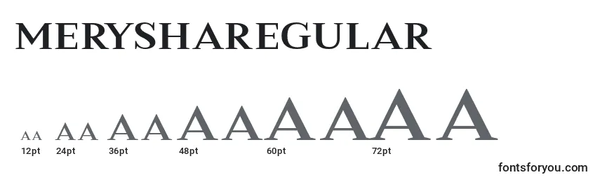 MeryshaRegular Font Sizes