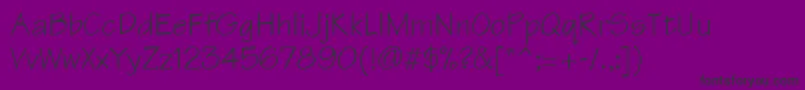 TechnicalRegular-Schriftart – Schwarze Schriften auf violettem Hintergrund