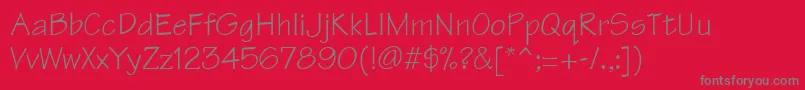 TechnicalRegular Font – Gray Fonts on Red Background