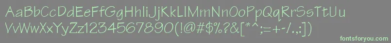 TechnicalRegular Font – Green Fonts on Gray Background