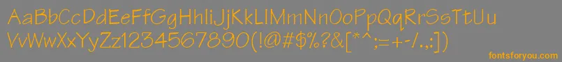 TechnicalRegular Font – Orange Fonts on Gray Background
