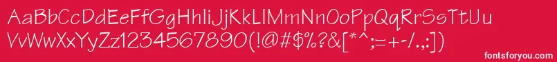 TechnicalRegular Font – White Fonts on Red Background