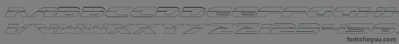 Шрифт ExcelerateOutline – чёрные шрифты на сером фоне