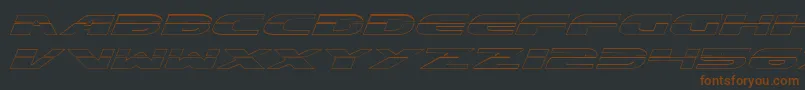 ExcelerateOutline Font – Brown Fonts on Black Background