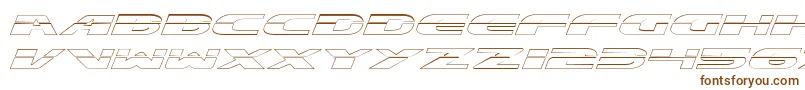 Czcionka ExcelerateOutline – brązowe czcionki na białym tle