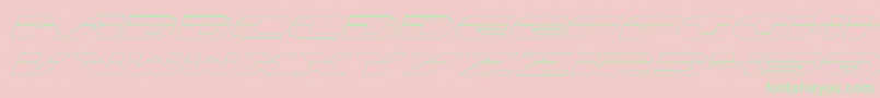 ExcelerateOutline-fontti – vihreät fontit vaaleanpunaisella taustalla