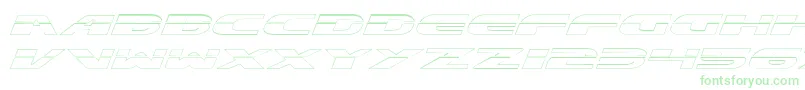 ExcelerateOutline-Schriftart – Grüne Schriften auf weißem Hintergrund