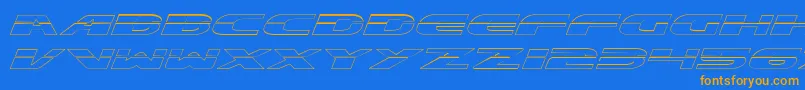 Шрифт ExcelerateOutline – оранжевые шрифты на синем фоне
