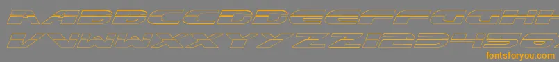 ExcelerateOutline Font – Orange Fonts on Gray Background
