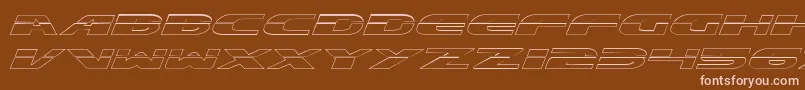 Шрифт ExcelerateOutline – розовые шрифты на коричневом фоне