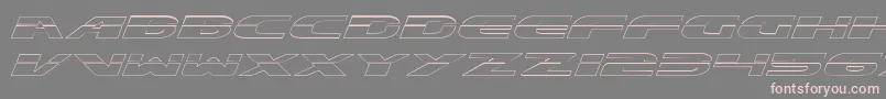 フォントExcelerateOutline – 灰色の背景にピンクのフォント
