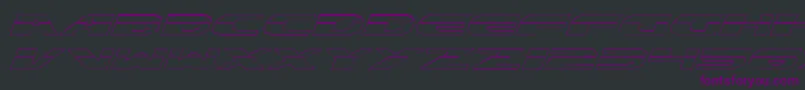 フォントExcelerateOutline – 黒い背景に紫のフォント