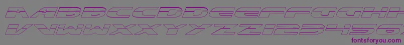 ExcelerateOutline Font – Purple Fonts on Gray Background