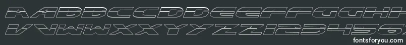 ExcelerateOutline Font – White Fonts on Black Background