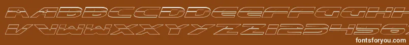 Шрифт ExcelerateOutline – белые шрифты на коричневом фоне