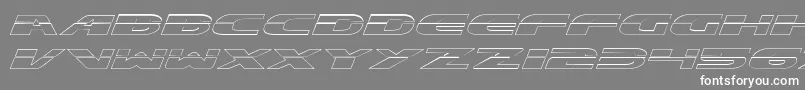Шрифт ExcelerateOutline – белые шрифты на сером фоне