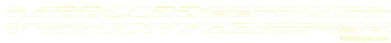 フォントExcelerateOutline – 白い背景に黄色の文字