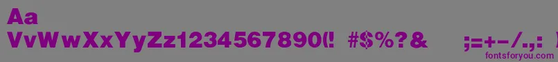 HadawayBlack Font – Purple Fonts on Gray Background