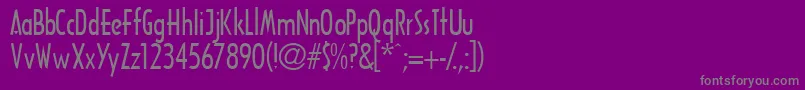 Tricornecondssk-Schriftart – Graue Schriften auf violettem Hintergrund
