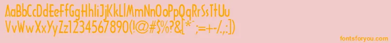 Tricornecondssk Font – Orange Fonts on Pink Background