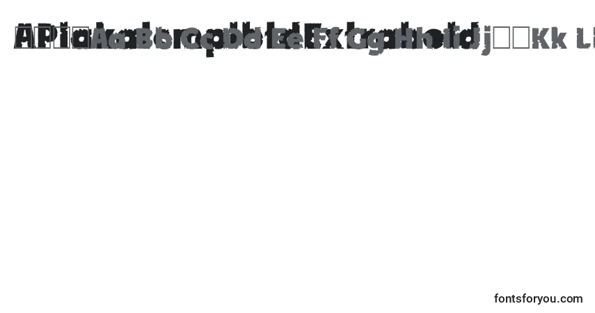 Schriftart APlakatcmplbtdExtrabold – Alphabet, Zahlen, spezielle Symbole